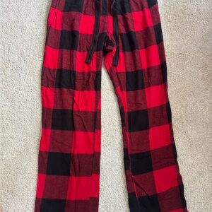 Red and Black Plaid Pajama Pants